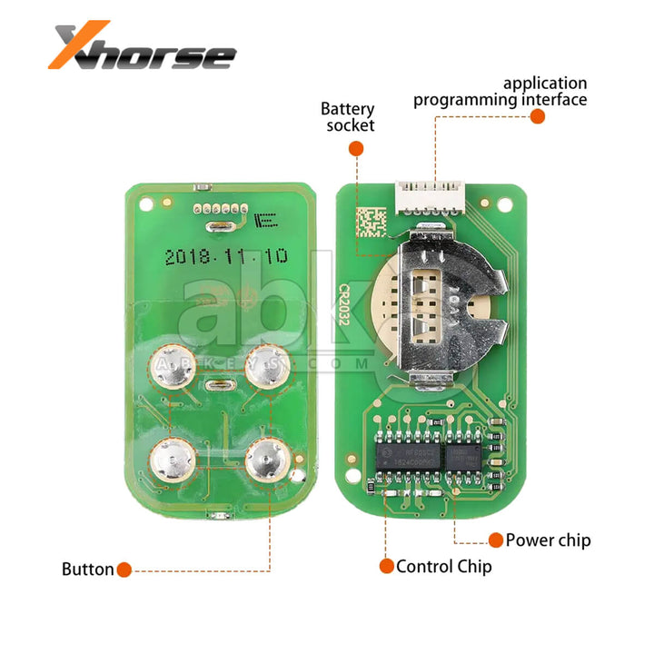 Xhorse VVDI Key Tool Blue Wired Remote Control 4Buttons XKXH04EN - ABK-1015-XKXH04EN - ABKEYS.COM