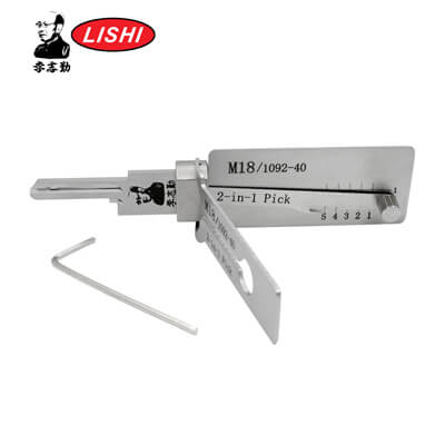 Original Lishi M18 2-in-1 Pick & Decoder for Master Pad Lock Lishi Tool Anti Glare - ABK-1038