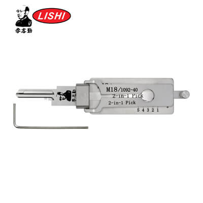 Оригинальный Отмычка и Декодер Lishi M18 2 в 1 для Навесного Замка Мастер Инструмент Lishi Антибликовый