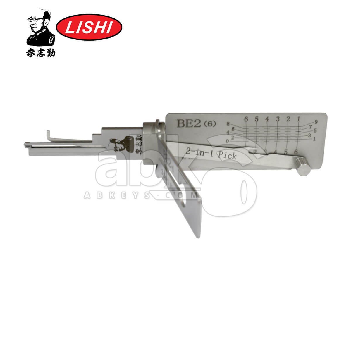 Original Lishi BE2-6-AG 6Pins 2-in-1 Pick & Decoder for Best Residential Lishi Tool Anti Glare