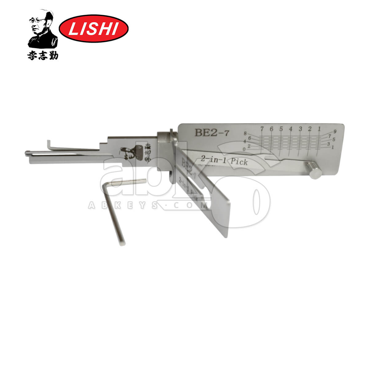 Original Lishi BE2-7-AG 7Pins 2-in-1 Pick & Decoder for Best Residential Lishi Tool Anti Glare