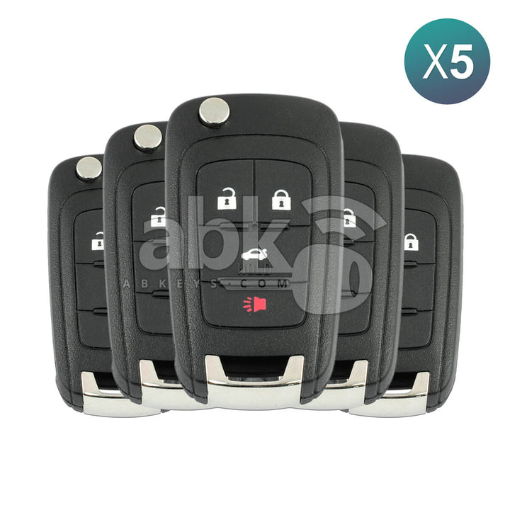 Chevrolet Camaro Cruze Malibu 2010+ Flip Remote 4Buttons 5912543 315MHz OHT01060512 HU100 5Pcs