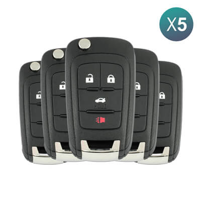 Chevrolet Cruze, Malibu, Impala 2010+ Control Remoto Plegable, 4Botones 5912544 433MHz, HU100 5 Uds Lote