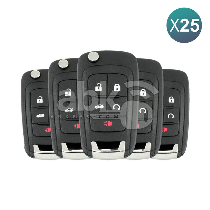 Chevrolet Cruze Malibu Impala 2010+ Flip Remote 5Buttons 433MHz HU100 25Pcs Bundle -