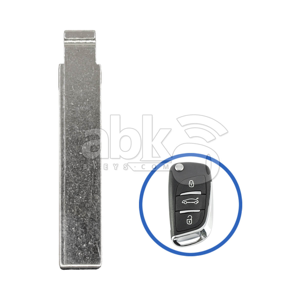 Peugeot Citroen Flip Remote Key Blade HU83   ABK 1201   ABKEYS