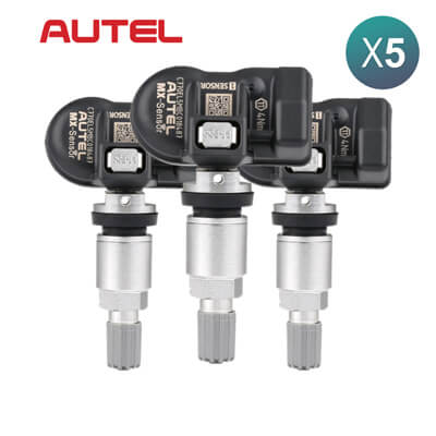 Autel MX-Sensor Programmable TPMS Sensor 2-In-1 315MHz-433MHz Metal Tire Pressure Sensor 5Pcs Bundle