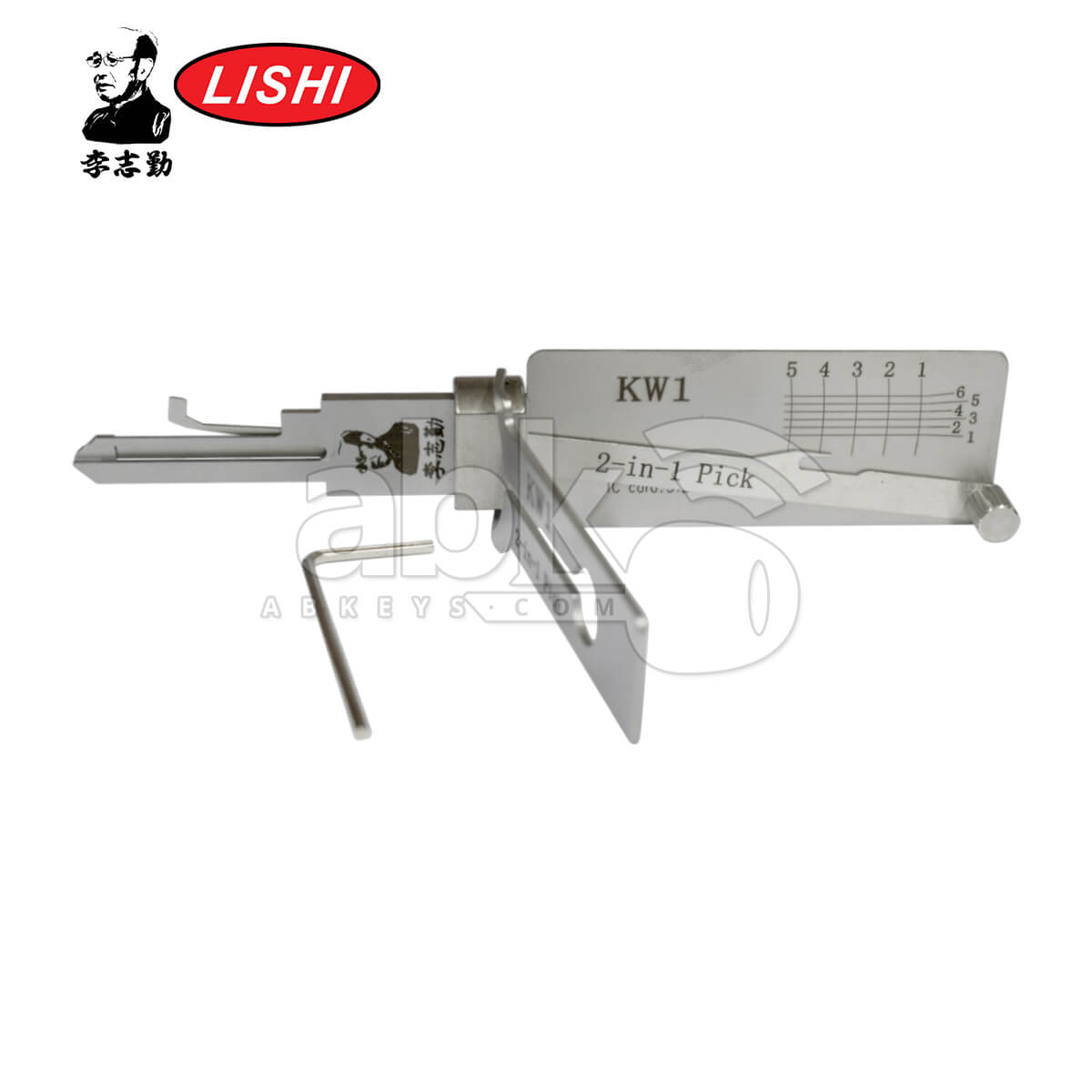 Original Lishi KW1-AG 5Pins 2-in-1 Pick & Decoder for Kwikset Residential Lishi Tool Anti Glare