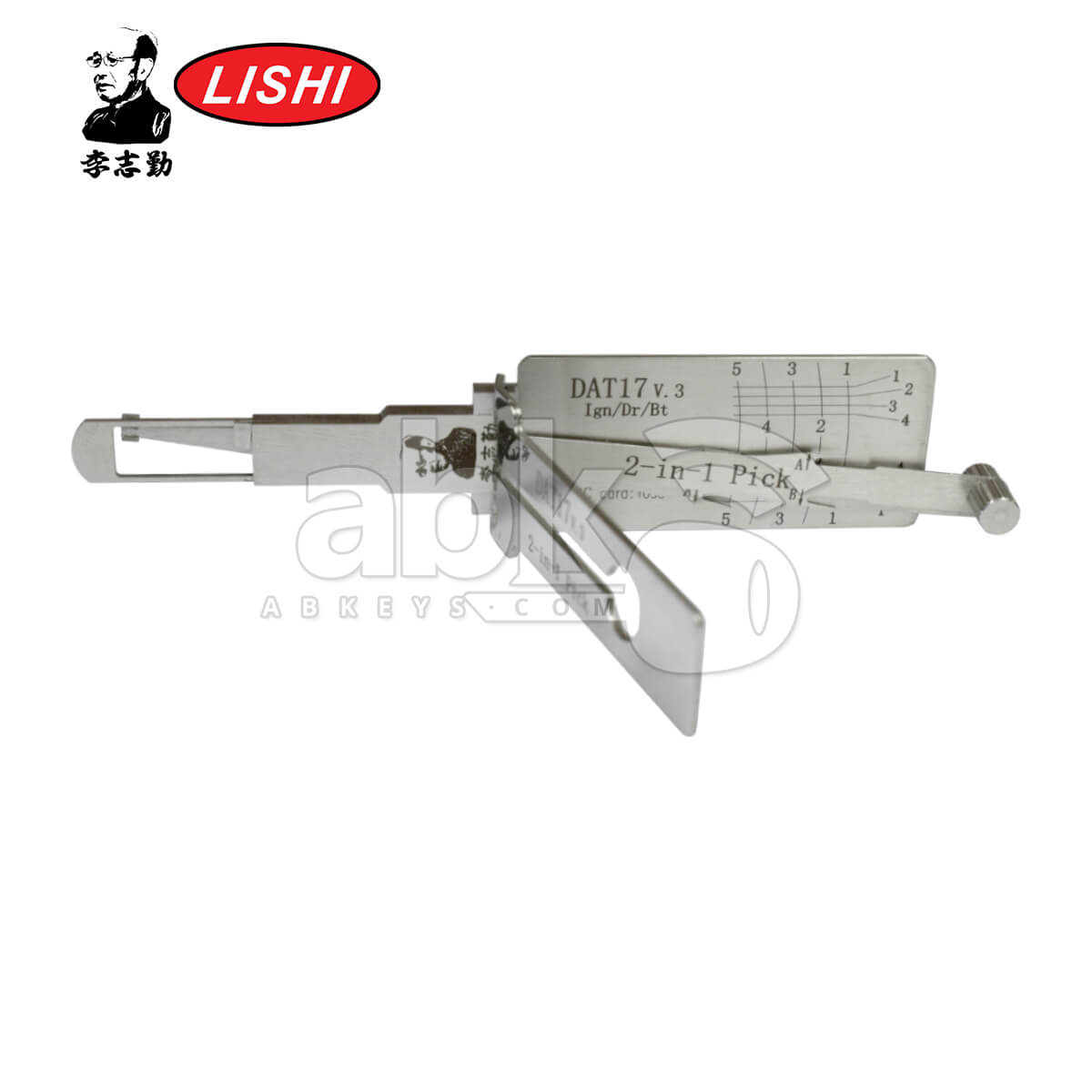 Original Lishi DAT17 2 in 1 Pick & Decoder for Subaru Lishi Tool   ABK 1240   ABKEYS