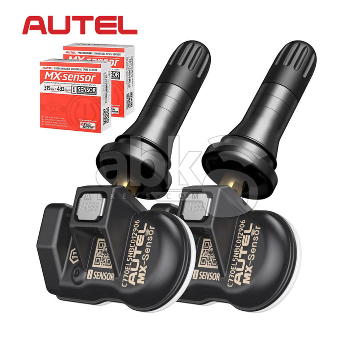 Autel MX-Sensor Programmable TPMS Sensor 2-In-1 315MHz-433MHz Rubber Tire Pressure Sensor 50Pcs