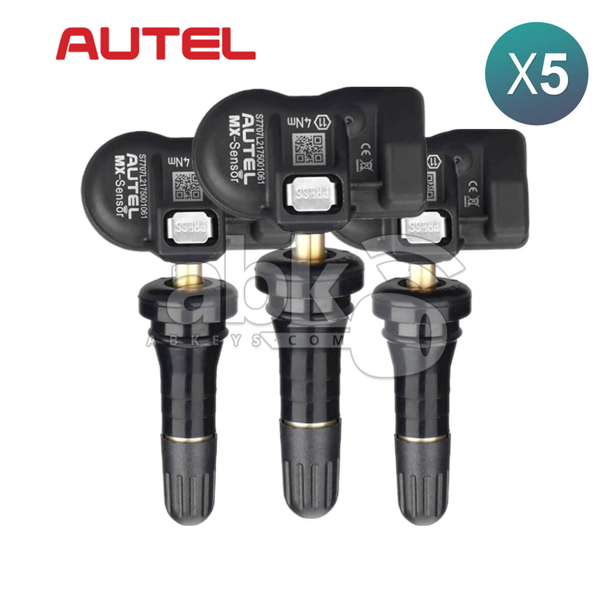 Autel MX Sensor Programmable TPMS Sensor 2 In 1 315MHz 433MHz Rubber Tire Pressure Sensor 5Pcs