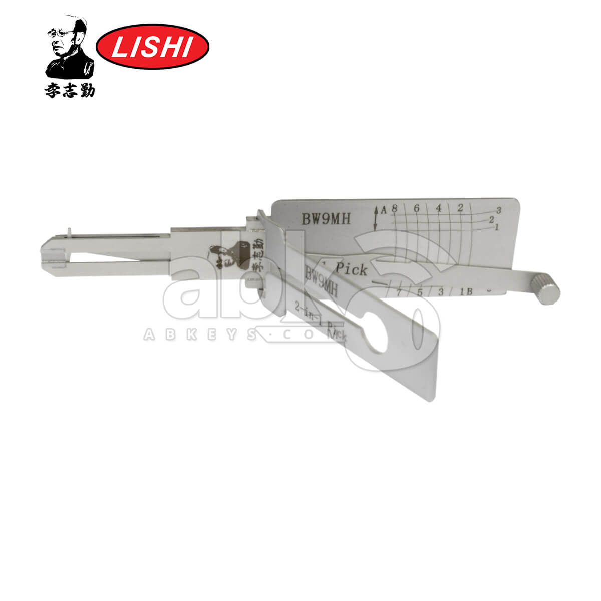 Original Lishi BW9MH-AG 2-in-1 Pick & Decoder for BMW Motorcycle Lishi Tool Anti Glare - ABK-1354