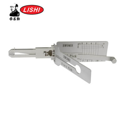 Apertura y Decodificador Original Lishi BW9MH-AG 2-en-1 para Motocicleta BMW Herramienta Lishi Sin Reflejo