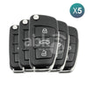 Audi TT A1 A3 Q3 2005 + Flip Remote 3Buttons 8P0 837 220 D 8P0837220D 433MHz HU66 5Pcs Bundle - ABK