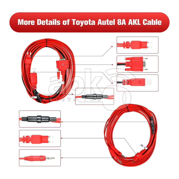Autel Toyota 8A Cable For Toyota All Keys Lost AKL Kit - ABK-1388 - ABKEYS.COM