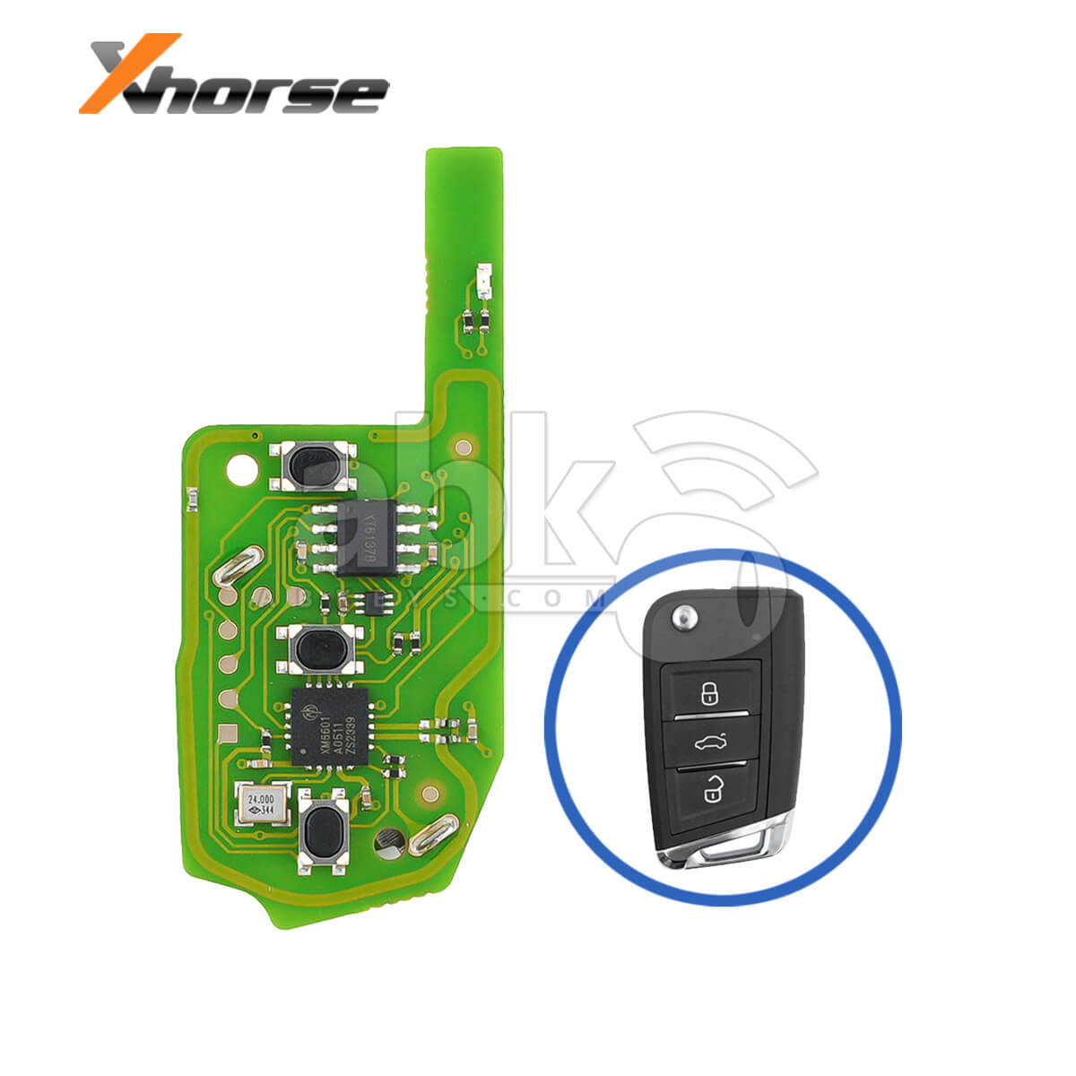 Xhorse XZVGM1EN Remote With XT27B Chip For Volkswagen MQB48 |ABKEYS
