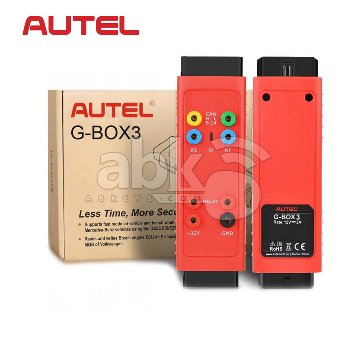 Autel G-Box3 Key Programming Adapter for Mercedes Benz & BMW GBOX3 - ABK-1424 - ABKEYS.COM