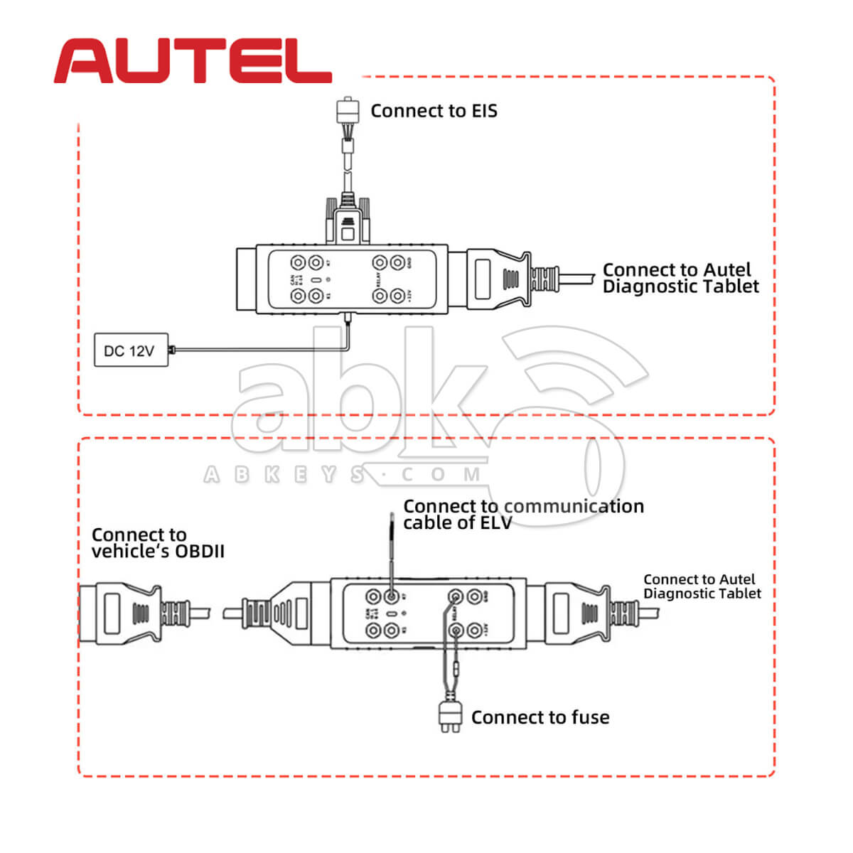 Autel G-Box3 Key Programming Adapter for Mercedes Benz & BMW GBOX3 - ABK-1424 - ABKEYS.COM