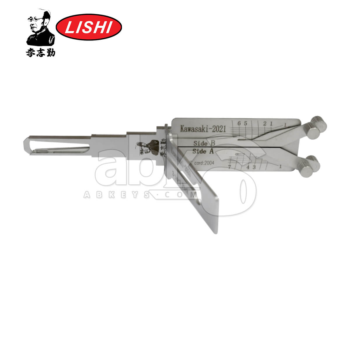 Original Lishi Kawasaki 2021+ Motorcycle 3 in 1 Pick & Decoder Lishi Tool   ABK 1456   ABKEYS