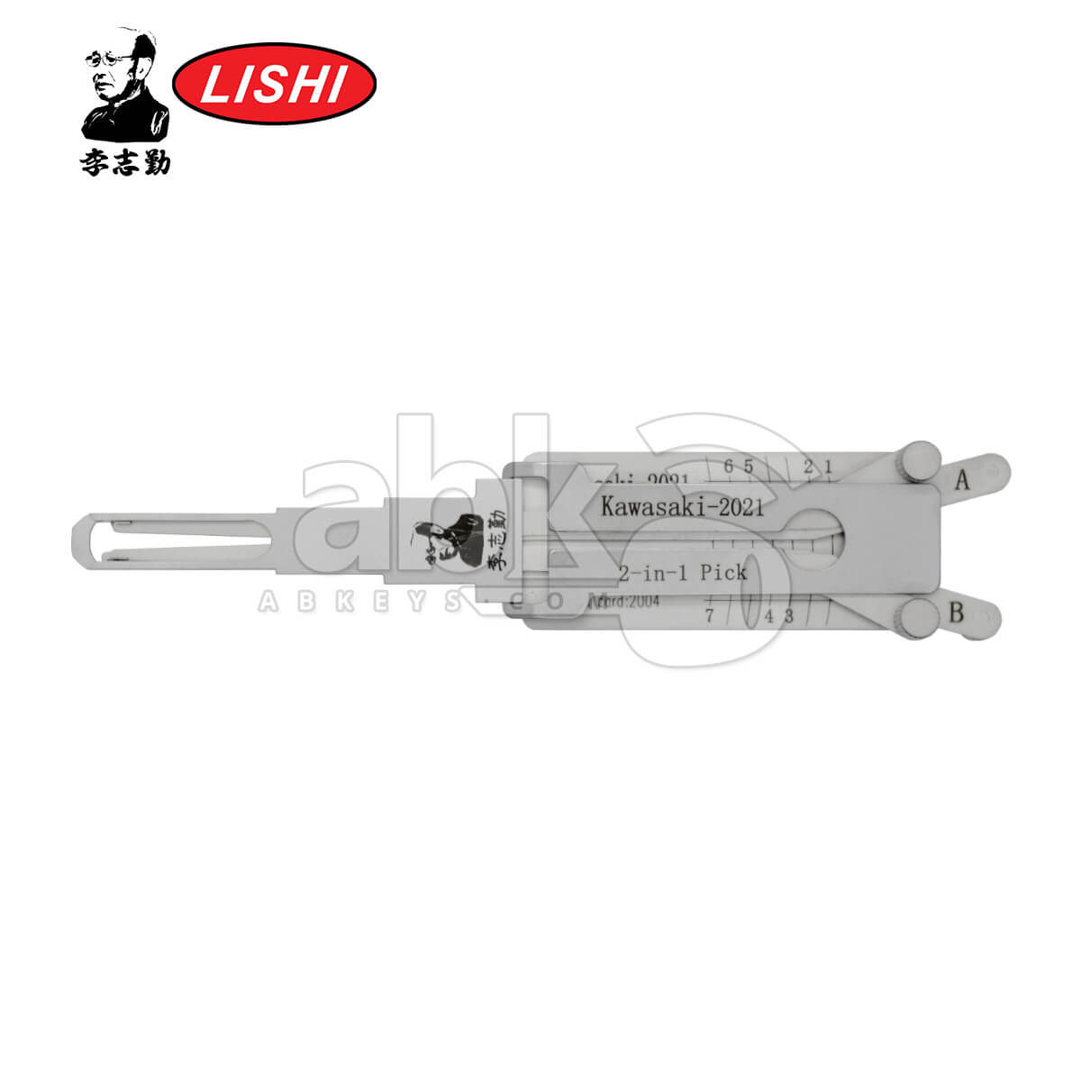 Original Lishi Kawasaki 2021+ Motorcycle 3 in 1 Pick & Decoder Tool   ABK 1456 ABKEYS