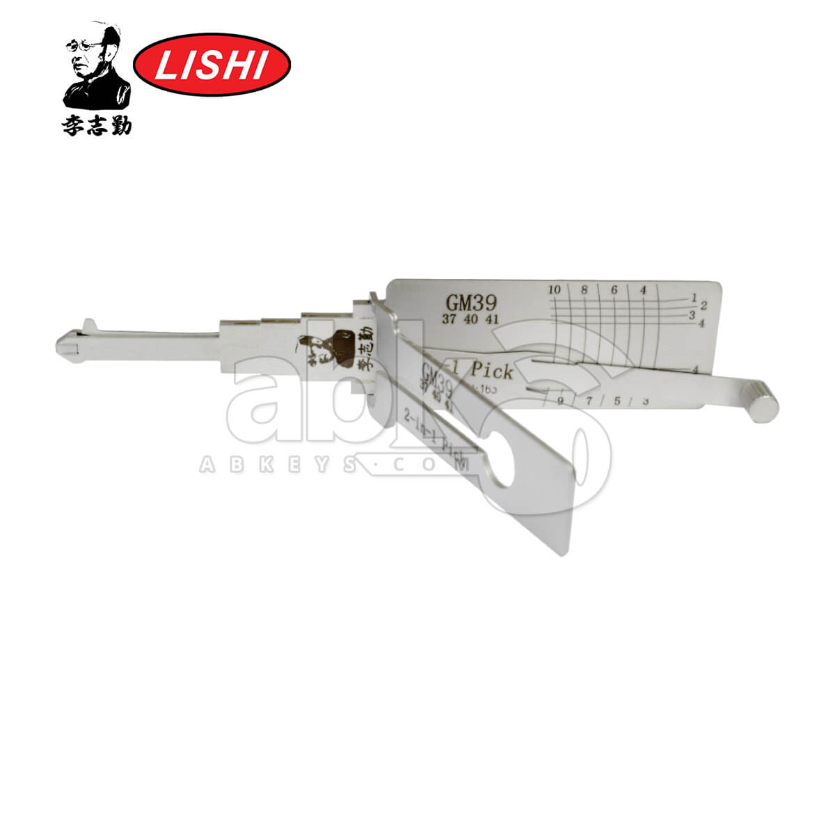 Original Lishi GM39 AG B102 10Cut 2 in 1 Pick & Decoder for GM Lishi Tool Anti Glare   ABK 1468