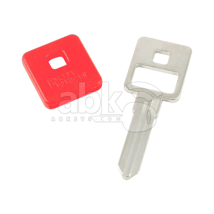 Harley Davidson Motorcycle Chip Less Key HYD15 Red - ABK-146 - ABKEYS.COM