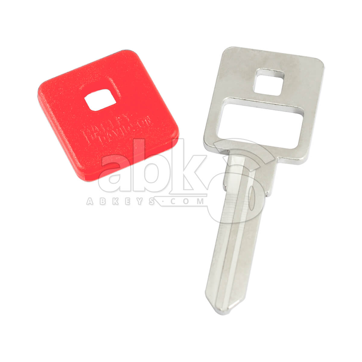 Harley Davidson Motorcycle Chip Less Key HYD16 Red   ABK 148   ABKEYS