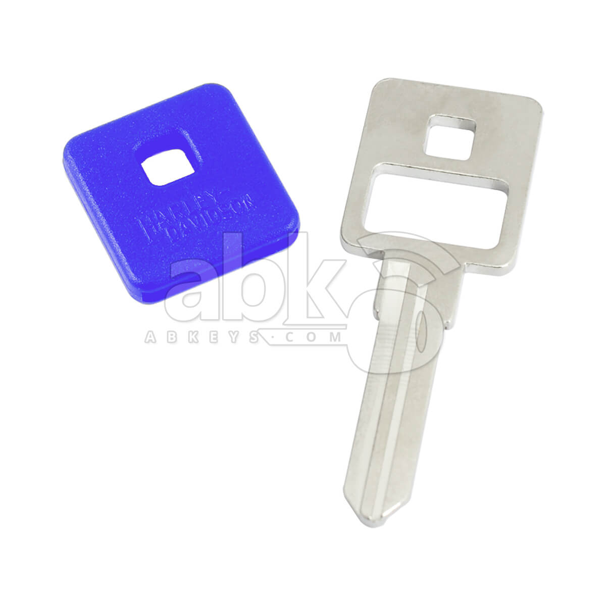 Harley Davidson Motorcycle Chip Less Key HYD16 Blue   ABK 149   ABKEYS