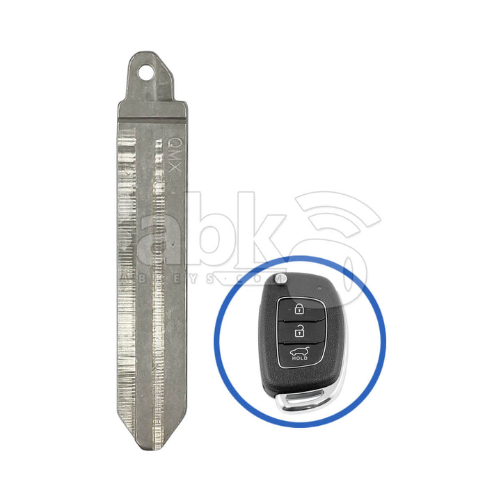 Genuine Hyundai I20 2017 + Flip Remote Key Blade 81996-K3100 HYN14R - ABK-1580 - ABKEYS.COM
