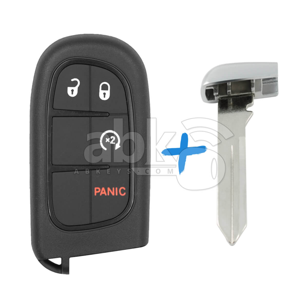 Jeep Cherokee 2014+ Smart Key 4Buttons 68105078AE 68105078AC 433MHz GQ4 54T   ABK 1608   ABKEYS