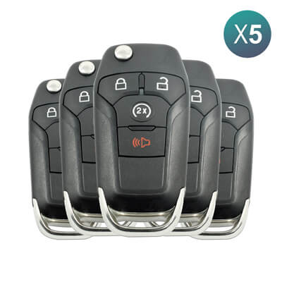 Ford F150 2015-2022 Control Remoto Plegable, 4Botones 164-R8134 902MHz, N5F-A08TDA, HU101 5 Uds Lote