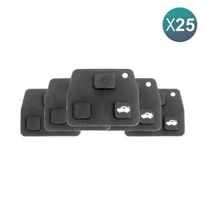 Toyota Lexus 1998+ Remote Buttons Pad 3Buttons 25Pcs Bundle - ABK-1811-OFF25 - ABKEYS.COM