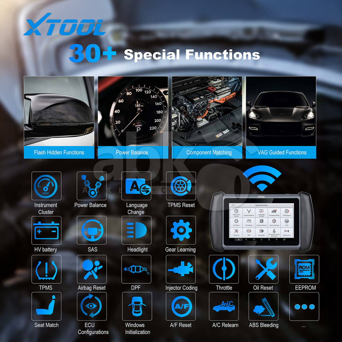 XTool InPlus IK618E Automotive Key Programmer & Diagnostic Tool   ABK 1826   ABKEYS