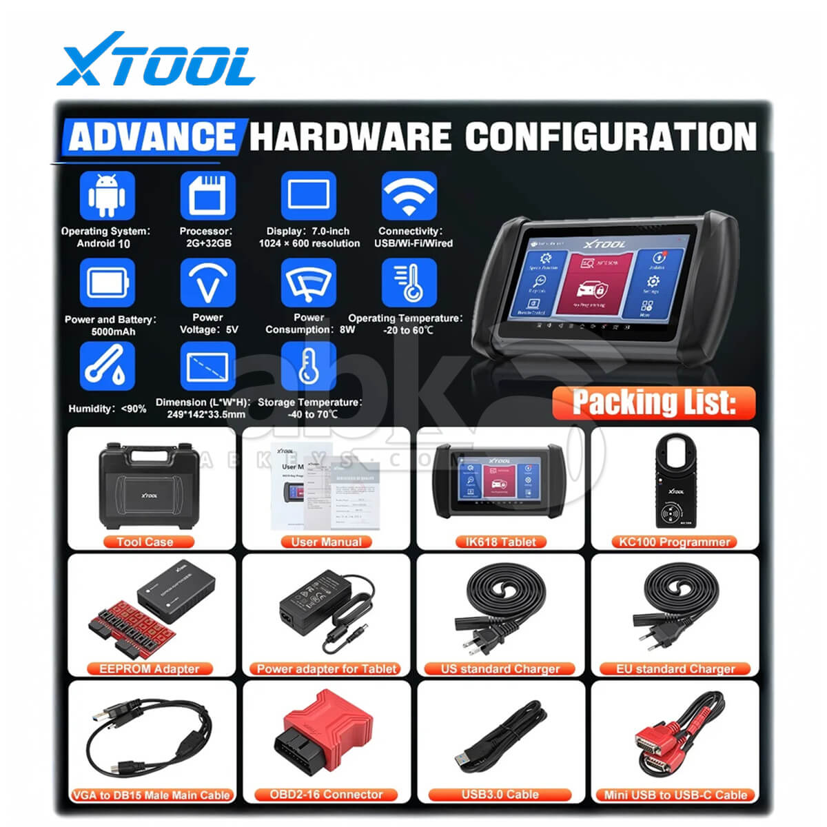 XTOOL InPlus IK618 キープログラマー スキャンツール 2023年版 XTool InPlus IK618E Automotive Key Programmer \u0026 Diagnostic Tool