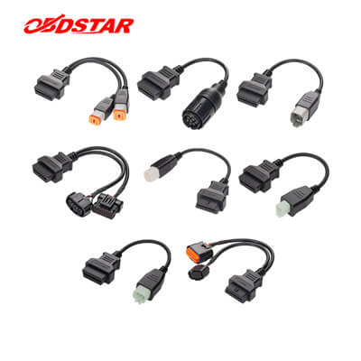 OBDStar Motorcycle Cable Set of 8 Cables For OBDSTAR G3 Programmer - Support key programing & diagnostic