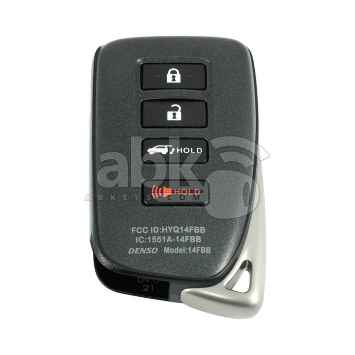 Lexus LX NX 2016+ Smart Key 4Buttons 89904-78630 89904-78570 433MHz BG1EW P1 A8 - ABKEYS.COM