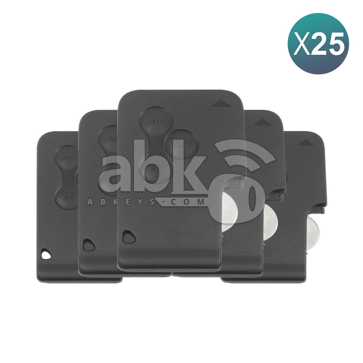 Renault Megane2 Scenic 2002+ Smart Key Card 25Pcs Offer 3Buttons 433MHz 7701209132 - ABK-2297-OFF25