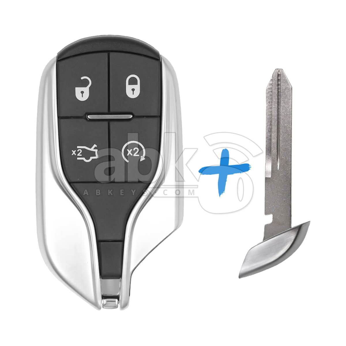Genuine Maserati Quattroporte Ghibli 2012+ Smart Key 4Buttons 5930487AC 433MHz M3N-7393490 -
