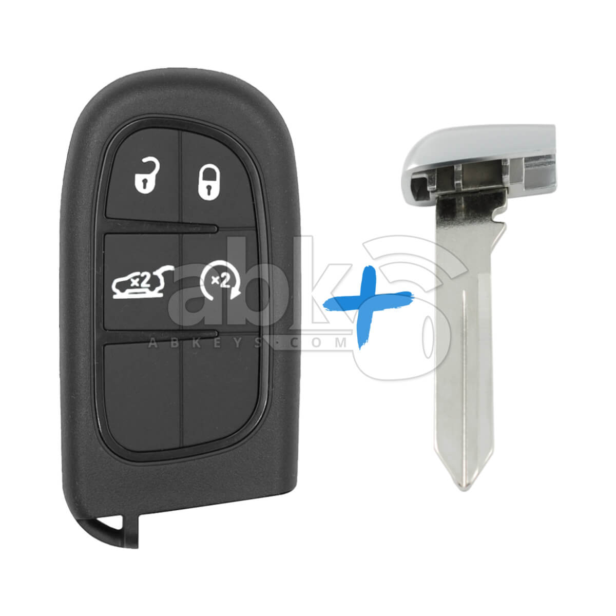 Genuine Jeep Cherokee 2014+ Smart Key 4Buttons 68159222AG 433MHz GQ4-54T - ABK-2553-KB - ABKEYS.COM