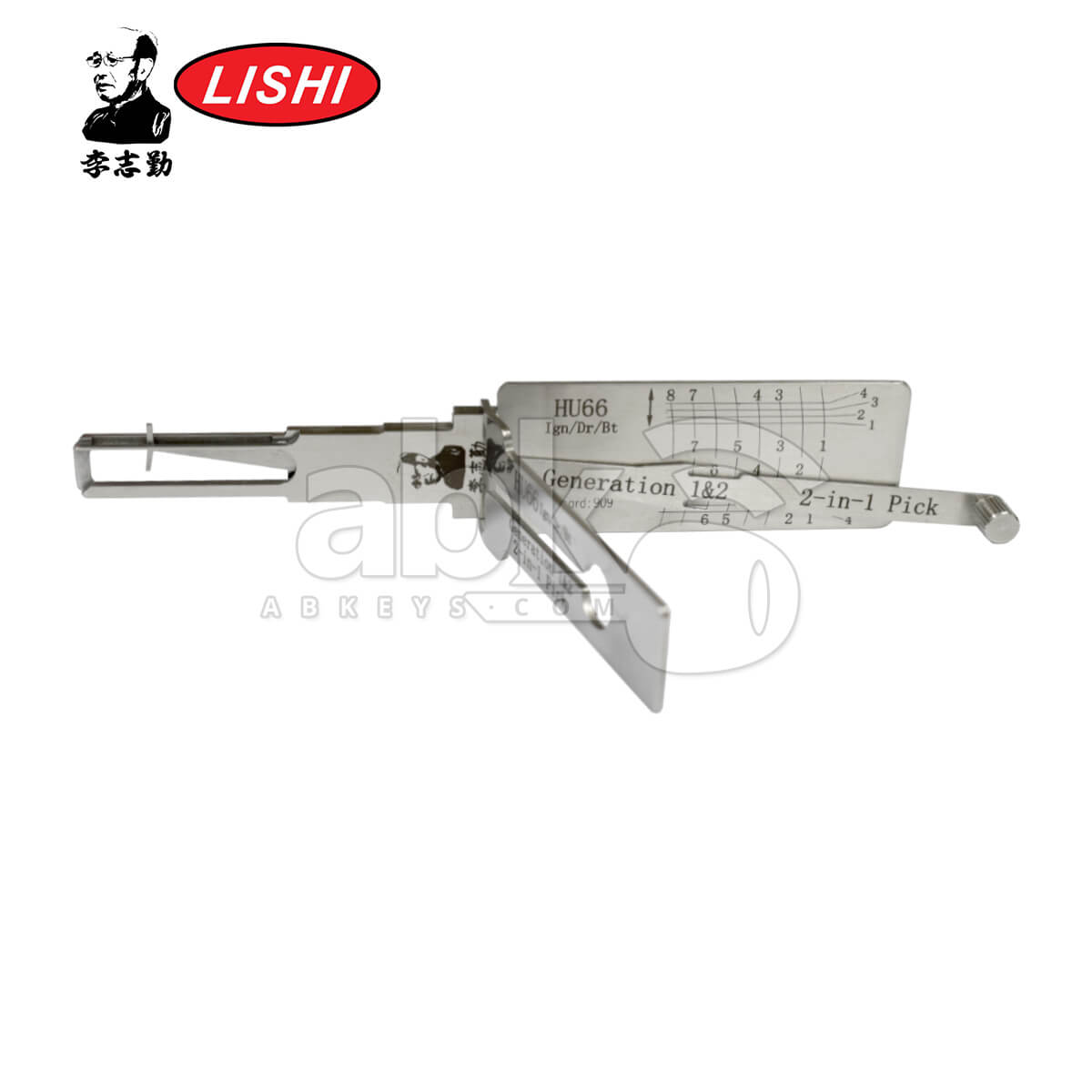 Original Lishi HU66+SL 3 in 1 Pick & Decoder for VW Lishi Tool   ABK 2564   ABKEYS