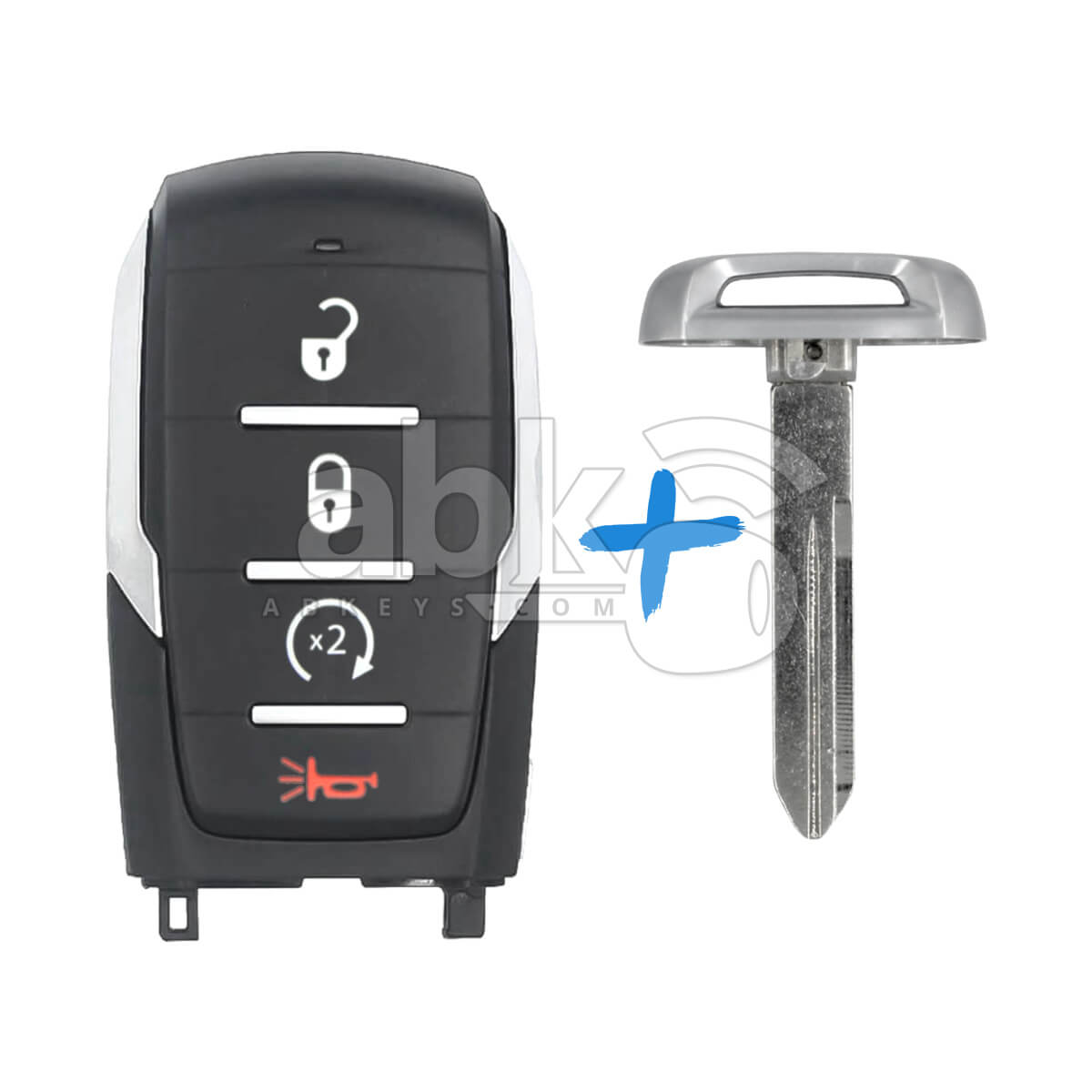 Genuine Dodge Ram 1500 2019+ Smart Key 4Buttons 68291689AD 433MHz OHT-4882056 - ABK-2602-KB -