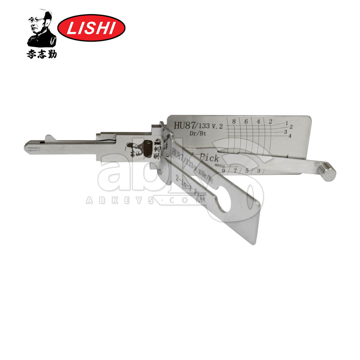 Original Lishi HU87 HU133 V2 2 in 1 Pick & Decoder for Suzuki Lishi Tool   ABK 2630   ABKEYS