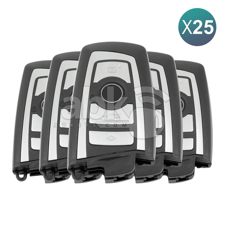 Bmw F Series 2009 + Smart Key Cover 4Buttons Chrome 25Pcs Bundle - ABK-2660-OFF25 - ABKEYS.COM