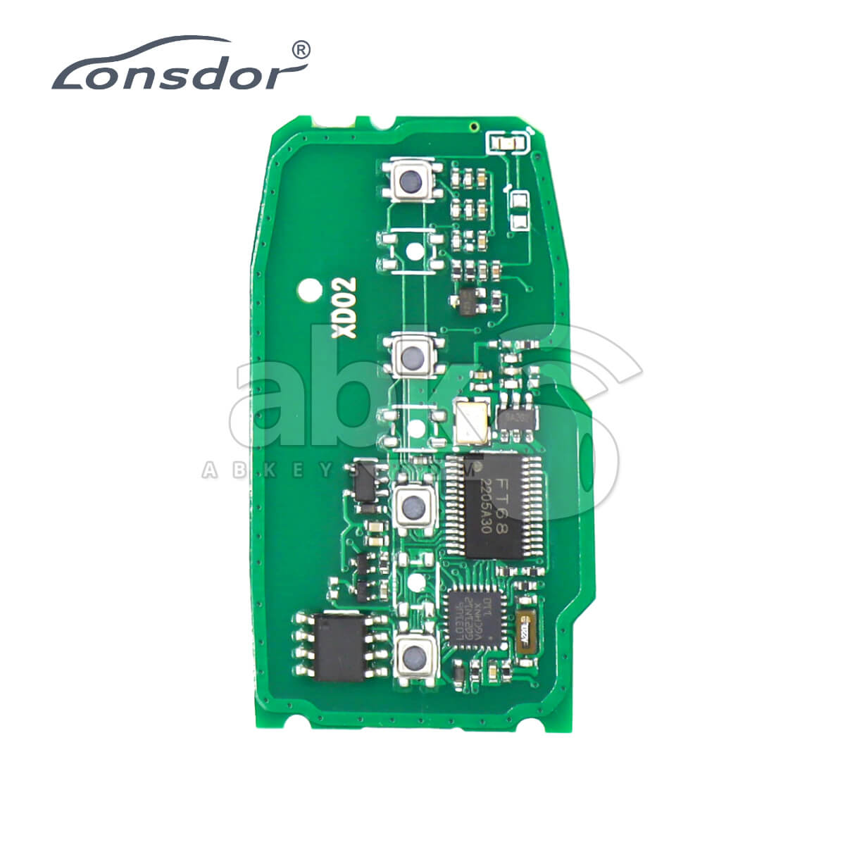 Lonsdor Hyundai / Kia Smart Key PCB PA7800B4 4Buttons 8A Transponder - ABK-2888-HYN-PA7800B4 -