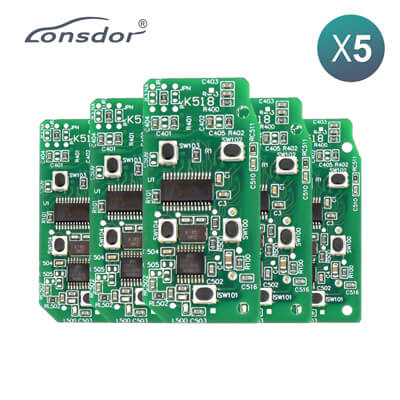 Lonsdor Range Rover - Jaguar JLR 2015-2018 Смарт-Ключ PCB 5Кнопки 315MHz 5 шт Комплект