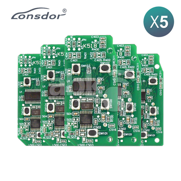 Lonsdor Range Rover - Jaguar JLR 2015-2018 Smart Key PCB 433MHz 5Pcs Bundle -