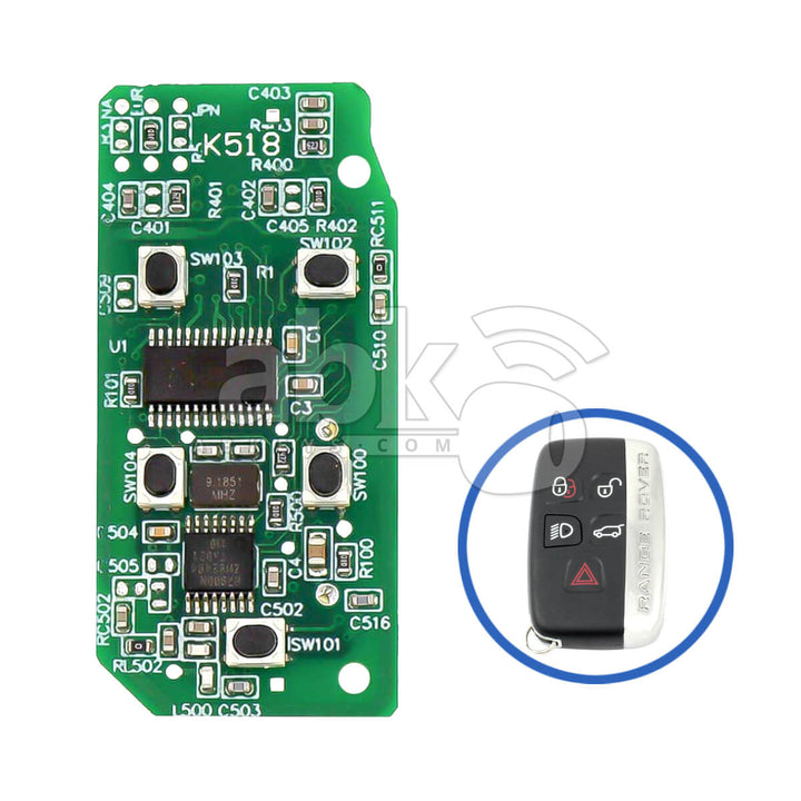 Lonsdor Range Rover - Jaguar JLR 2015-2018 Smart Key PCB 433MHz - ABK-2888-JLR15+433 - ABKEYS.COM