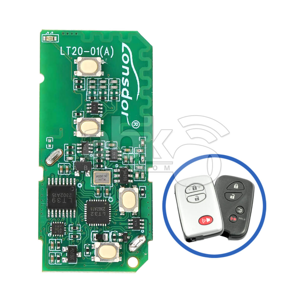 Lonsdor LT20-01 Smart Key PCB 8A+4D For Toyota & Lexus Adjustable Frequency 4Buttons 25Pcs Bundle -