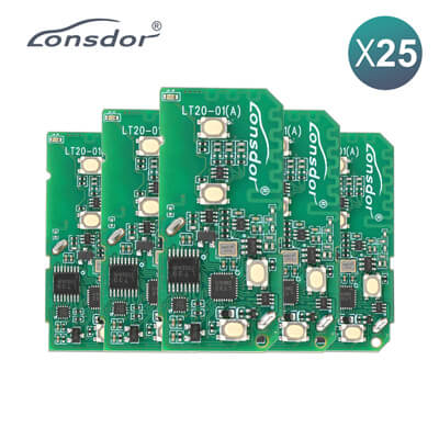 Lonsdor LT20-01 Smart Key PCB 8A+4D For Toyota & Lexus Adjustable Frequency 4Buttons 25Pcs Bundle -