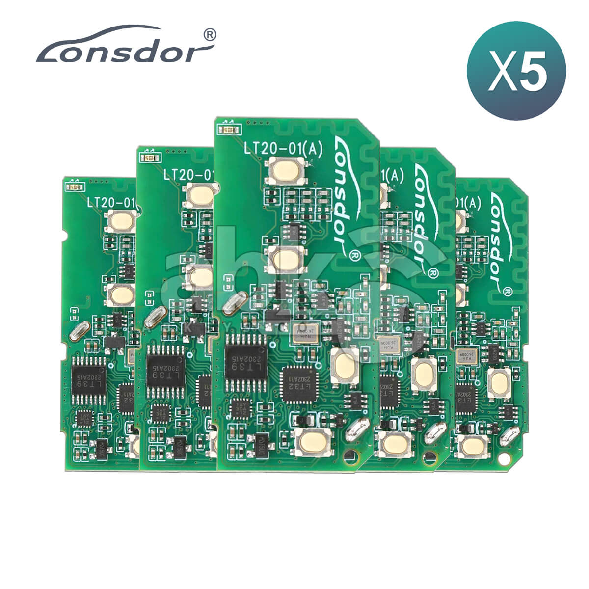 Lonsdor LT20-01 Smart Key PCB 8A+4D For Toyota & Lexus Adjustable Frequency 4Buttons 5Pcs Bundle -