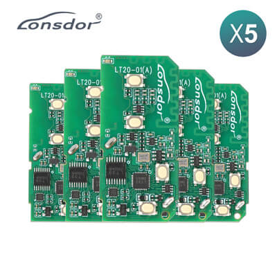 Lonsdor LT20-01 Smart Key PCB 8A+4D For Toyota & Lexus Adjustable Frequency 4Buttons 5Pcs Bundle